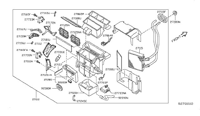 2004 Nissan Maxima Heater & Blower Unit Diagram 2