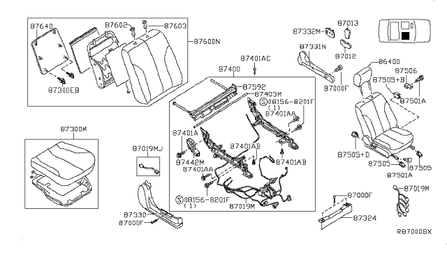 2006 Nissan Maxima Front Seat Diagram 9