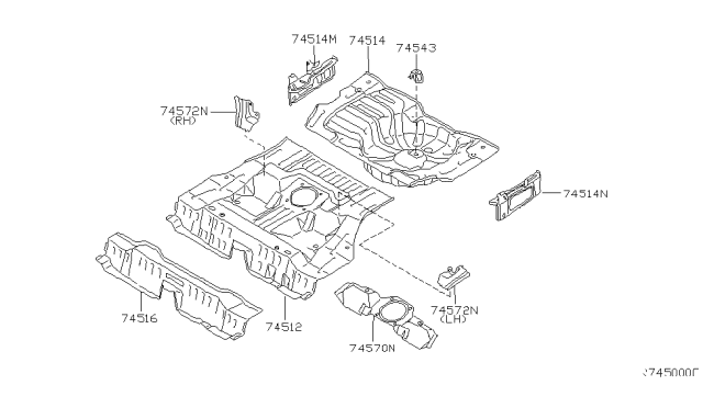 2008 Nissan Maxima Floor Panel (Rear) Diagram