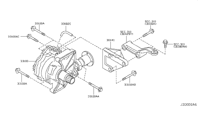 2013 Nissan Murano Bolt Diagram for 32002-1AA0A