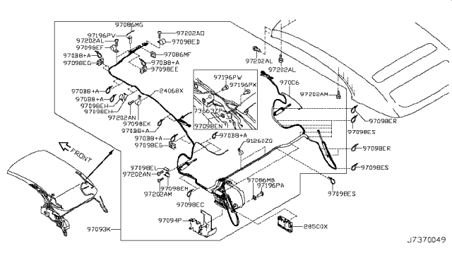 2013 Nissan Murano Open Roof Parts Diagram 4
