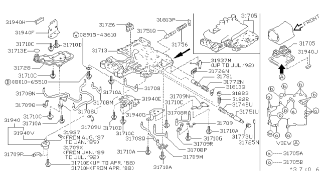 1994 Nissan Pathfinder Control Valve (ATM) Diagram 1