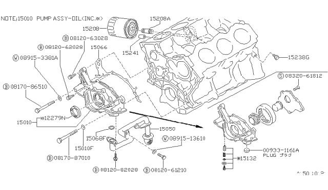 1994 Nissan Pathfinder Lubricating System Diagram 2