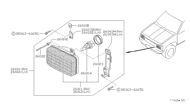 1991 Nissan Pathfinder Headlamp Diagram