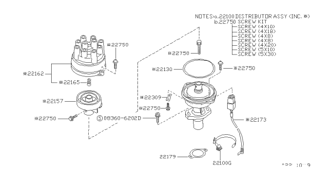 1987 Nissan Pathfinder Distributor & Ignition Timing Sensor Diagram 2