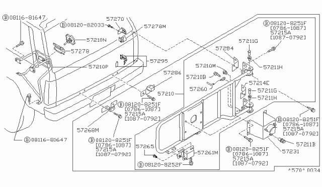 1991 Nissan Pathfinder Spacer Diagram for 57232-31G00