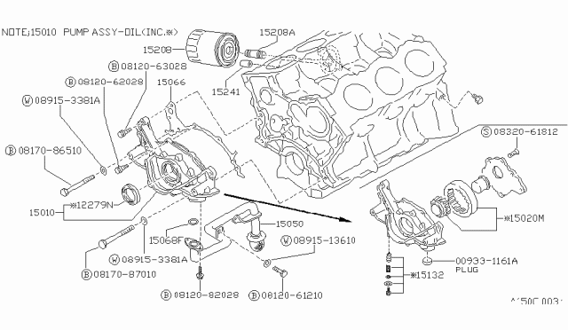 1994 Nissan Pathfinder Lubricating System Diagram 1