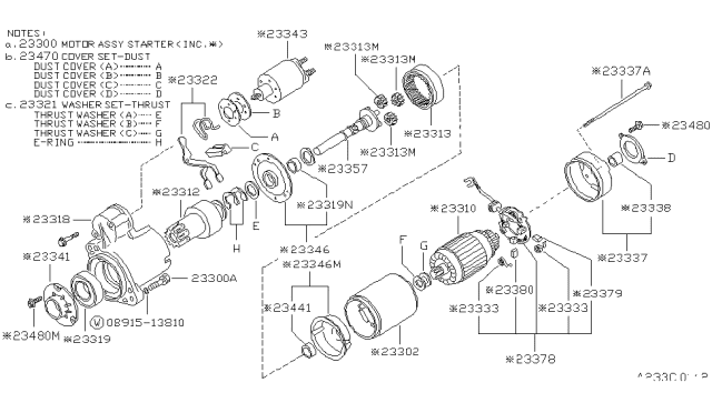 1987 Nissan Pathfinder Switch Mag Diagram for 23343-17C60