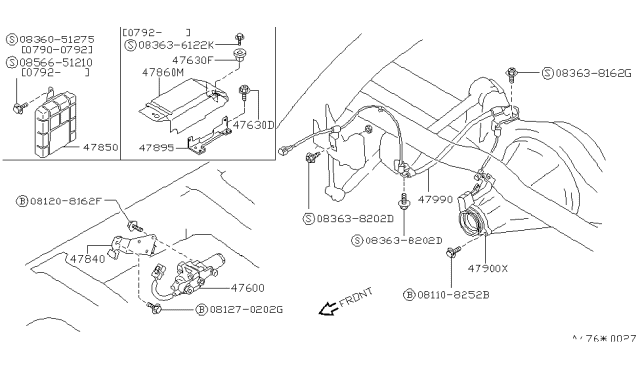 1992 Nissan Pathfinder Anti Skid Control Diagram