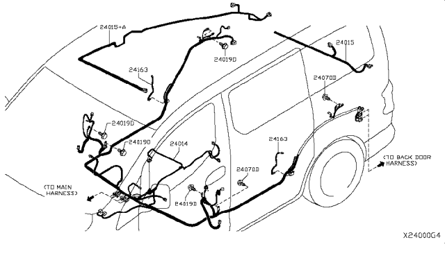 2017 Nissan NV Harness Assembly-Body Diagram for 24014-9SJ1A