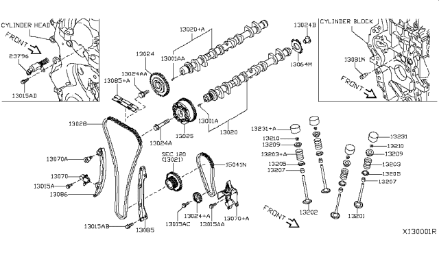 2013 Nissan NV Lifter-Valve Diagram for 13231-3RC0A