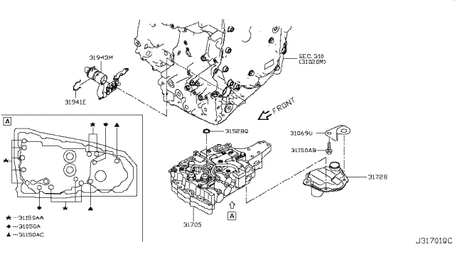 2014 Nissan NV Control Valve (ATM) Diagram 1