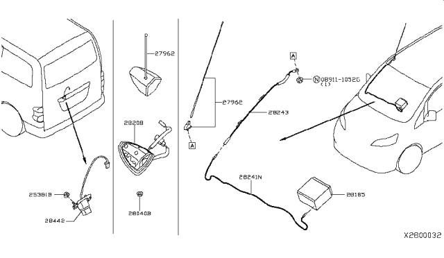 2015 Nissan NV Audio & Visual Diagram 1