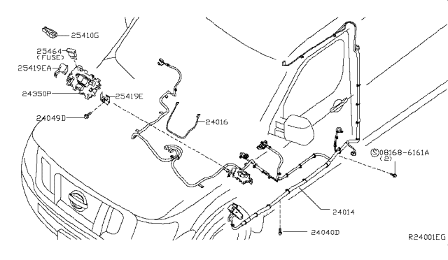 2014 Nissan NV Harness-Body Diagram for 24014-1PC0A