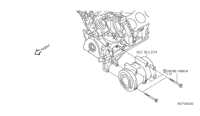 2019 Nissan NV Compressor Mounting & Fitting Diagram 2