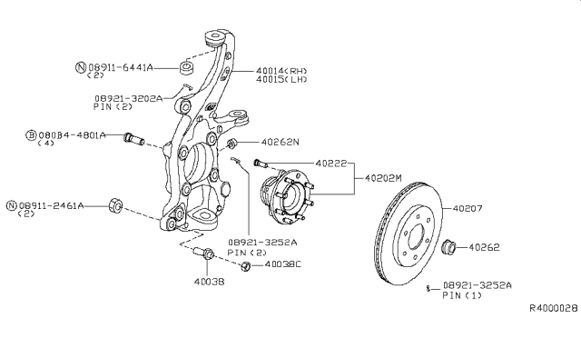 2018 Nissan NV Front Axle Diagram