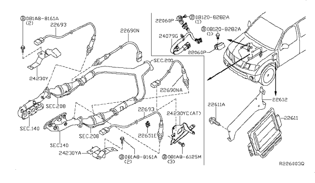 2014 Nissan NV Engine Control Module Diagram for 23710-9JB5A