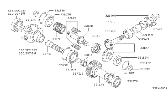 1989 Nissan Axxess Transfer Gear Diagram