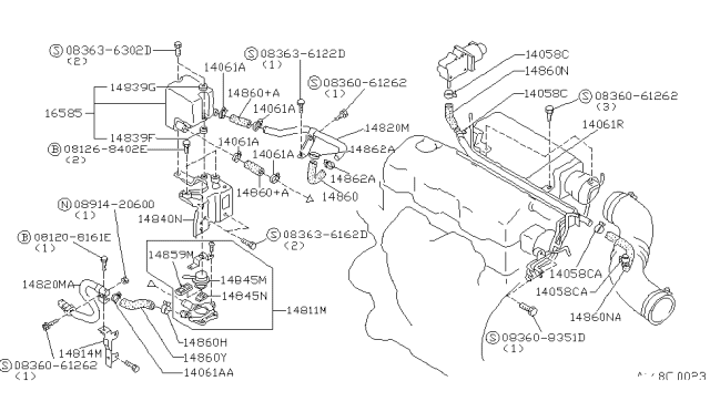 1992 Nissan Axxess Secondary Air System Diagram 2