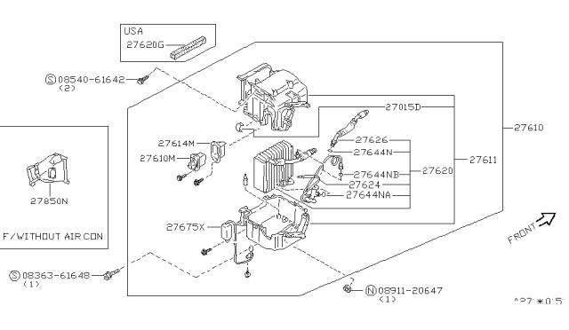 1989 Nissan Axxess Cooling Unit Diagram