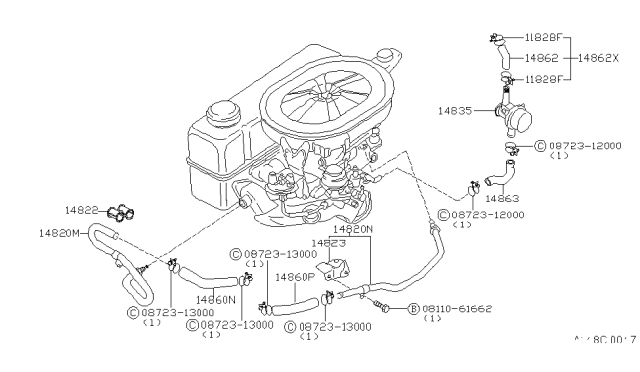1979 Nissan Datsun 310 Secondary Air System Diagram 4