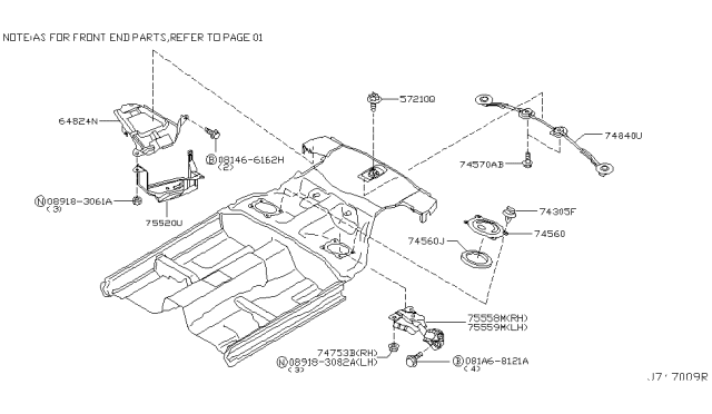 2004 Nissan 350Z Floor Fitting Diagram 3