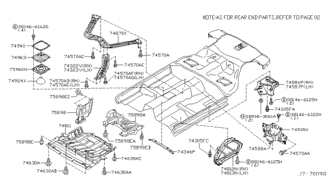 2006 Nissan 350Z Floor Fitting Diagram 6