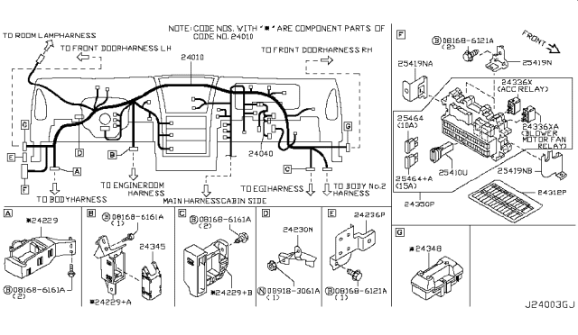 2005 Nissan 350Z Relay Diagram for 25230-79942