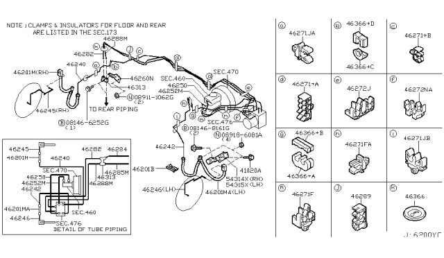 2003 Nissan 350Z Brake Piping & Control Diagram 2
