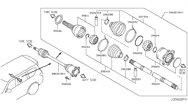 Repair Kit Dust Boot Outer Diagram for C9BDA-1LB0A