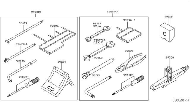 2018 Nissan Armada Tool Kit & Maintenance Manual Diagram
