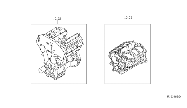 2019 Nissan NV Engine-Short Diagram for 10103-9BF0P