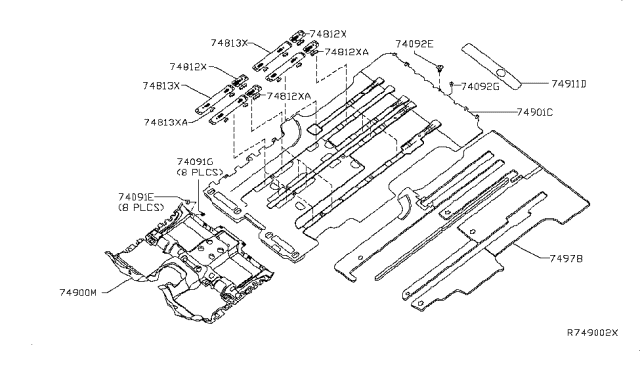 2014 Nissan NV Floor Trimming Diagram 2