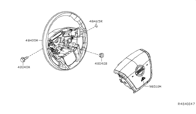 2018 Nissan NV Steering Wheel Diagram 1