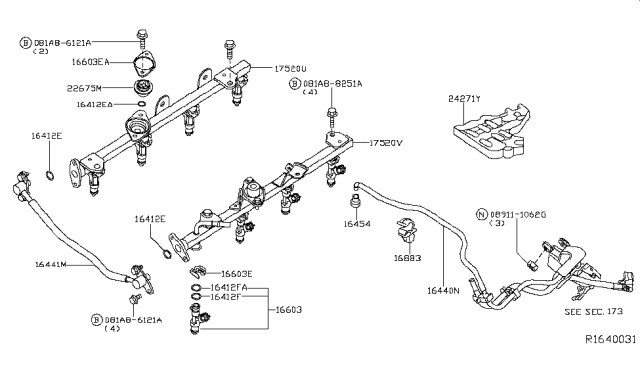 2013 Nissan NV Fuel Strainer & Fuel Hose Diagram 1