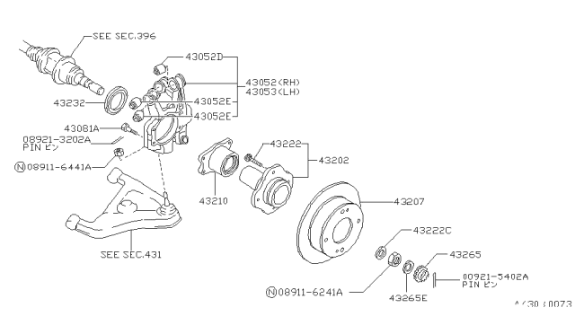 1990 Nissan 240SX RTR Dsc Brake Diagram for 43206-35F01