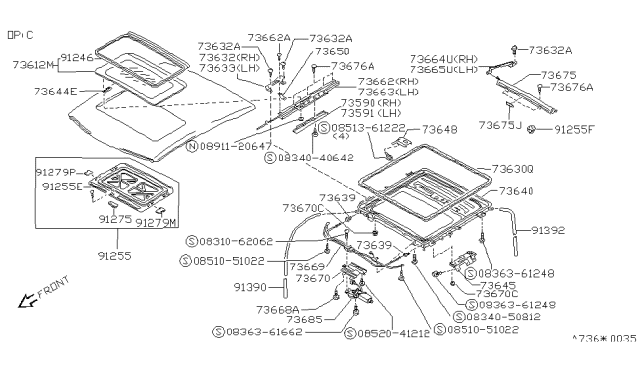 1990 Nissan 240SX Screw Machine Diagram for 08340-40642