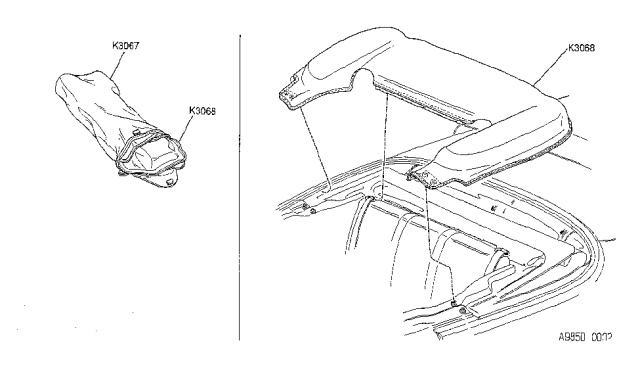 1993 Nissan 240SX Convertible Interior & Exterior Diagram 4