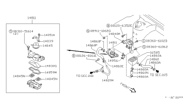 1993 Nissan 240SX Secondary Air System Diagram 4