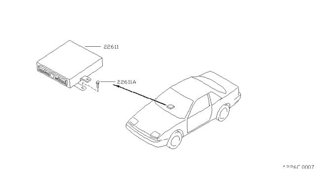 1989 Nissan 240SX Engine Control Unit Assembly Diagram for 23710-40F04