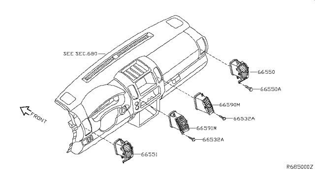 2009 Nissan Xterra Ventilator Diagram