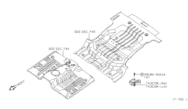 2006 Nissan Xterra Floor Fitting Diagram 2