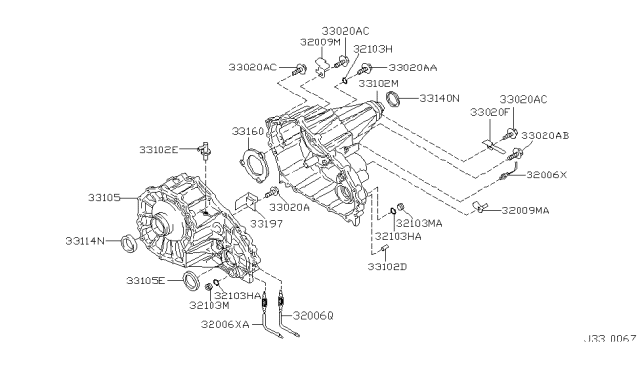 2005 Nissan Xterra Transfer Case Diagram 1