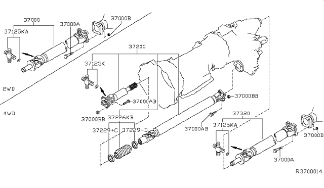 2005 Nissan Xterra Propeller Shaft Diagram