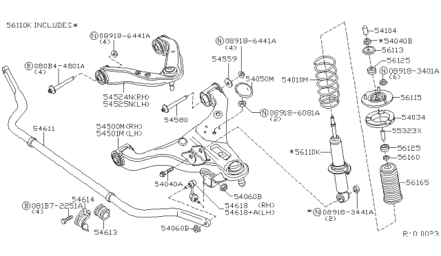 2008 Nissan Xterra Front Suspension Diagram 2