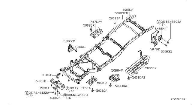 2014 Nissan Xterra Frame Diagram 2