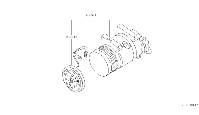 2006 Nissan Xterra Clutch Assy-Compressor Diagram for 92660-EA300