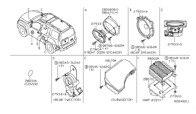 2014 Nissan Xterra Speaker Diagram