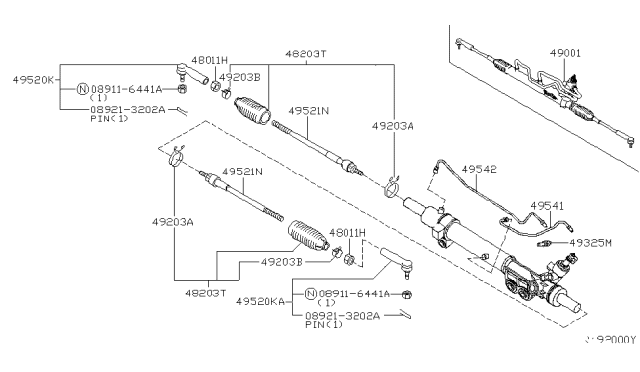 2014 Nissan Xterra Tube Assy-Cylinder Diagram for 49541-EA060