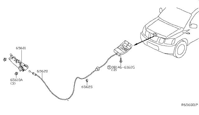 2010 Nissan Xterra Hood Lock Control Diagram